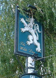 white lion sign
